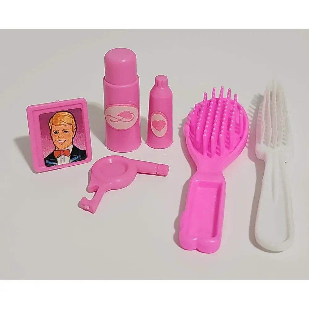 Lot Barbie Accessories Brushes Blow Dryer Frame Ken Photo Vintage Mattel